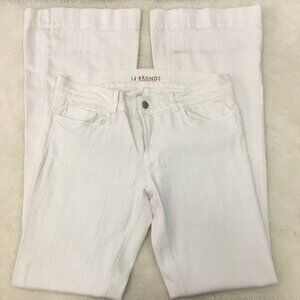 J Brand Lovestory White Flare Jeans Size 31x35"